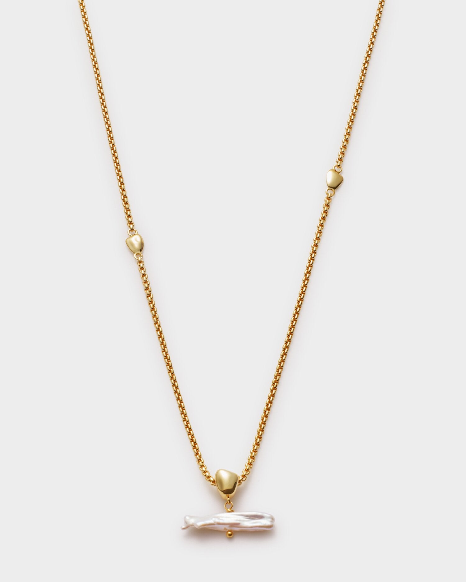 Sol Pearl T-Bar Necklace