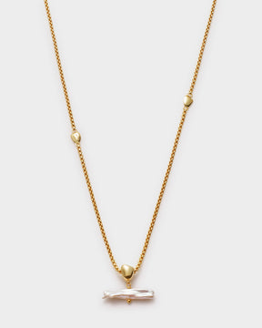 Sol Pearl T-Bar Necklace