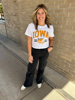 White Iowa Tee