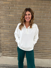 Modal Zip Up Pullover - Cream