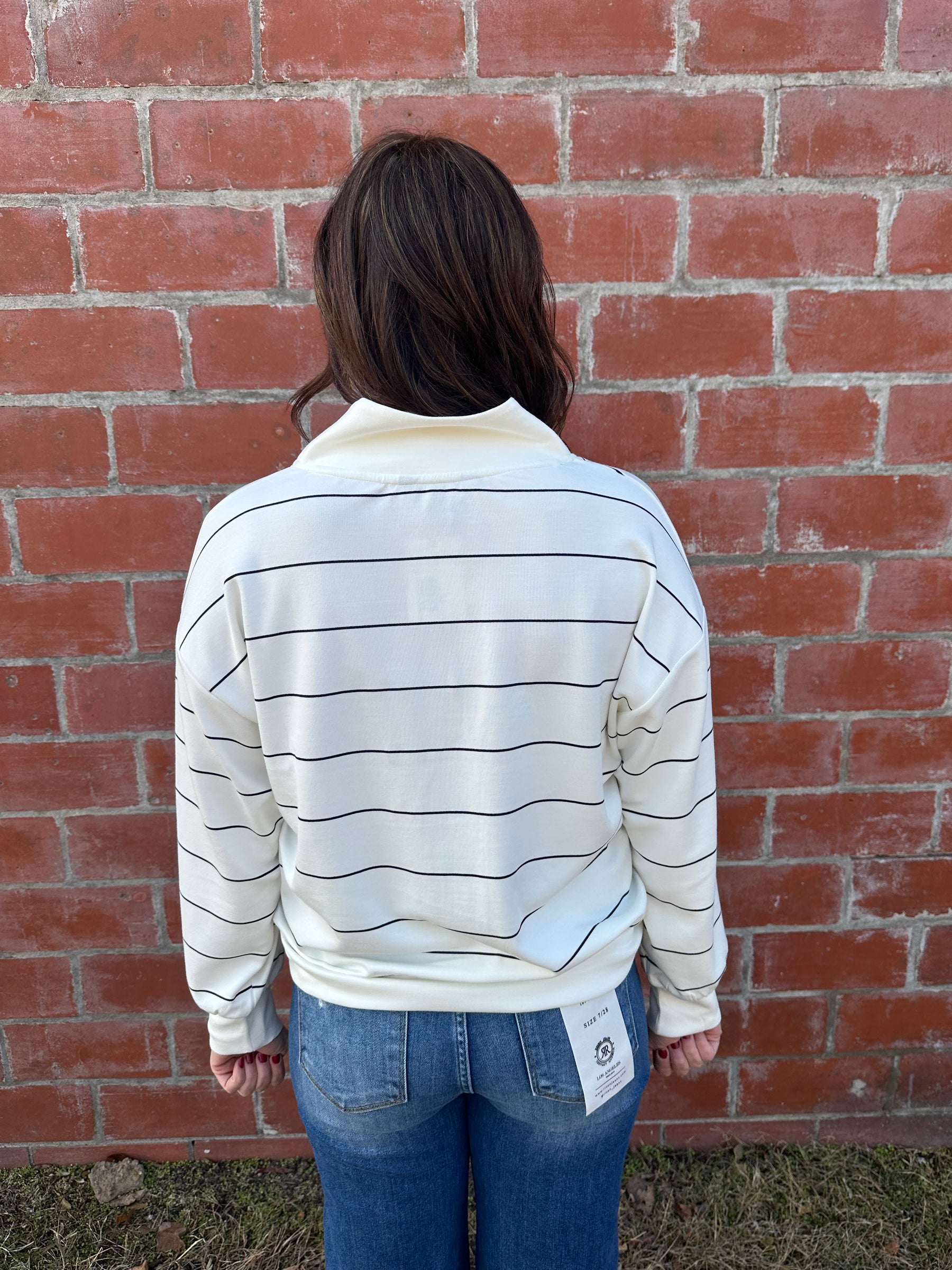 Made of Modal Pullover - Cream and Black