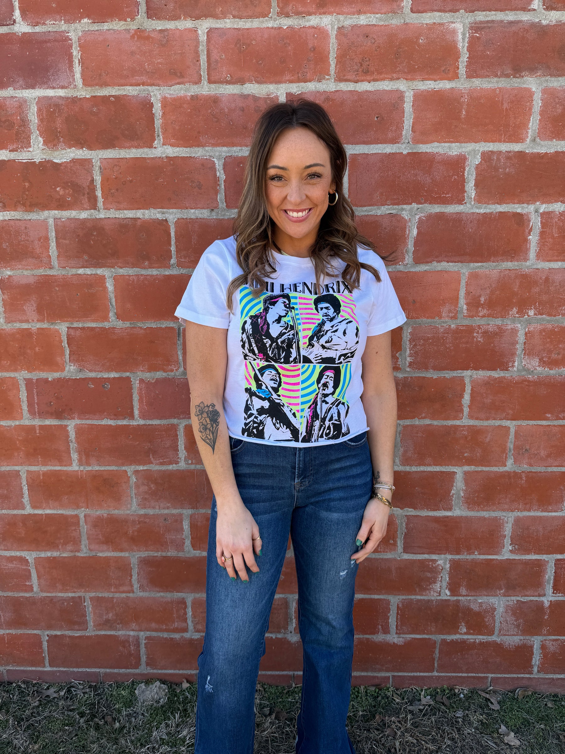 Jimi Hendrix Graphic Crop Tee
