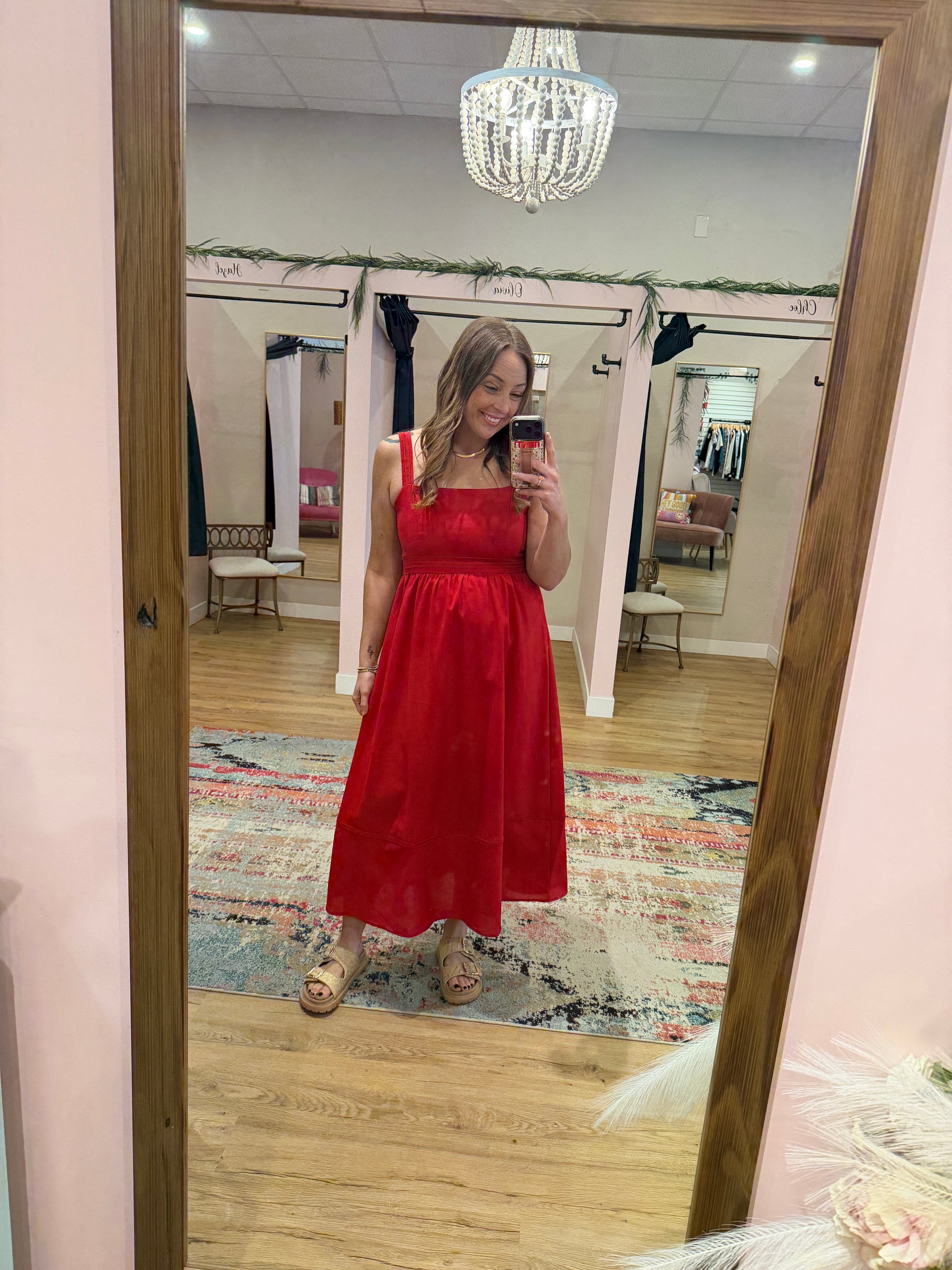 Red Midi Dress