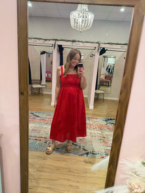 Red Midi Dress