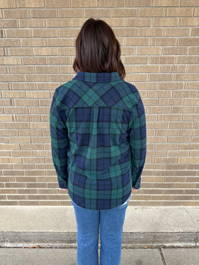 Lewis Top - Pine Navy Plaid