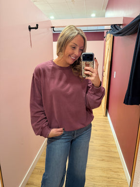 Oversized Sweatshirt - Dark Cherry