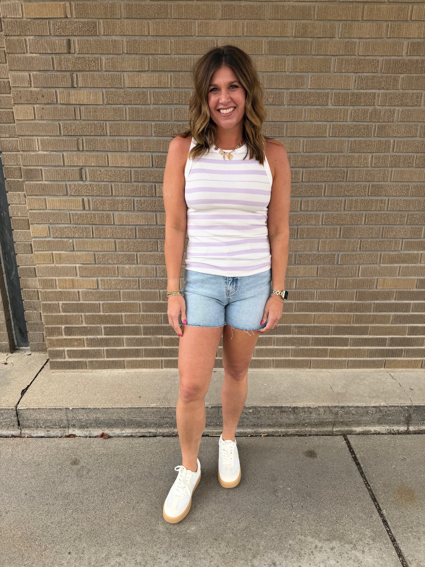 Edlin Tank - Ivory Lavender