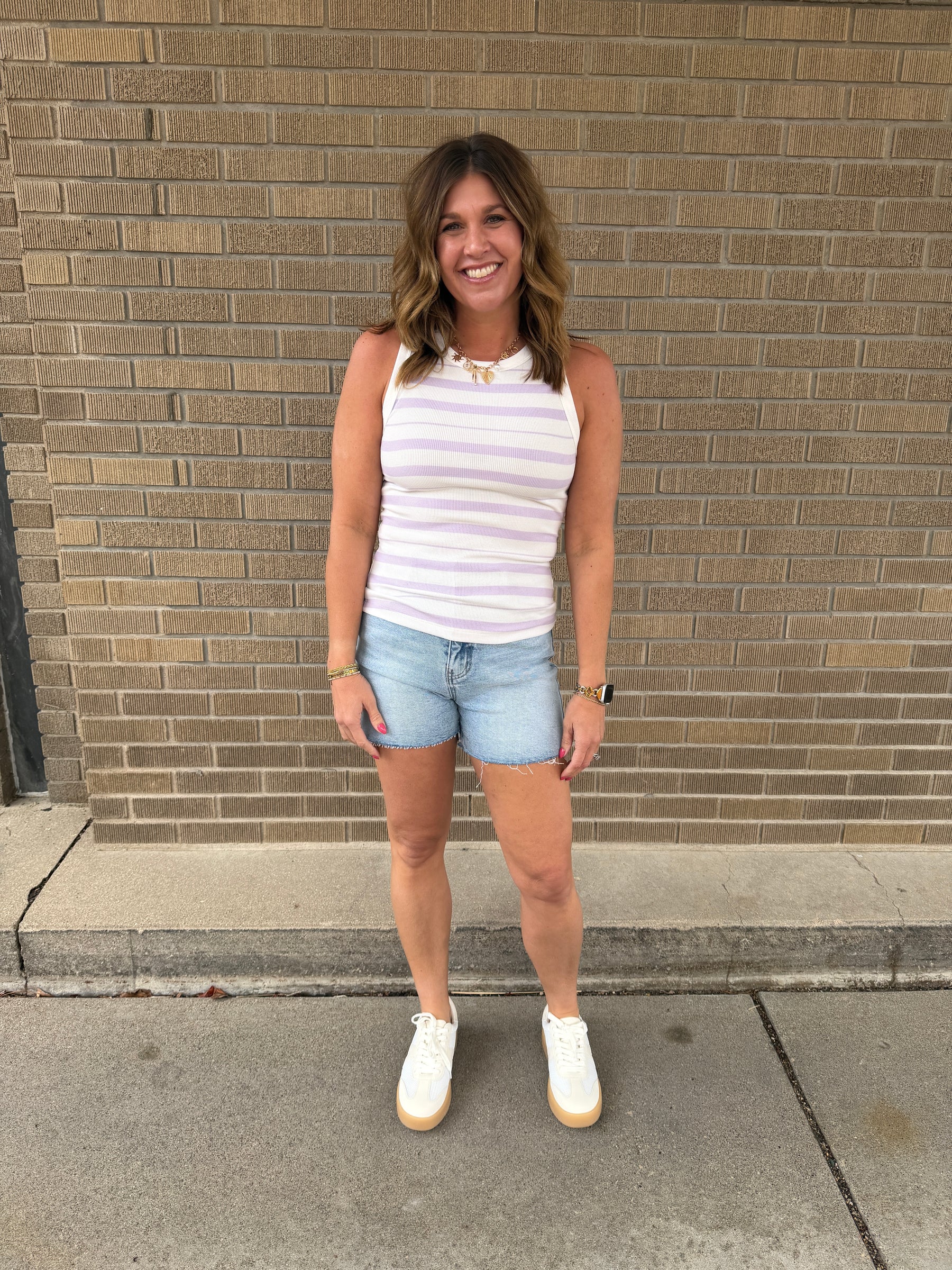 Edlin Tank - Ivory Lavender