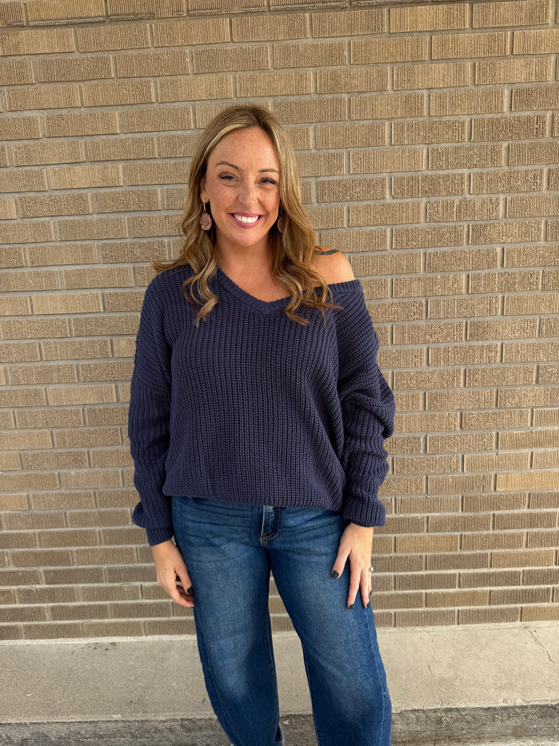 Midnight Blue Knit Sweater