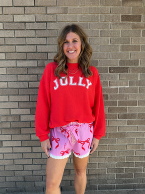 Cloudy Knit Jolly Graphic Top