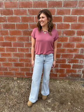Pretty In Marsala Top
