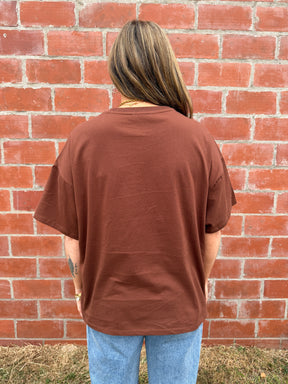 Chill All Day Oversized Tee - Chestnut