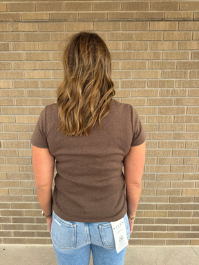 Joanna Top - Brown Heather