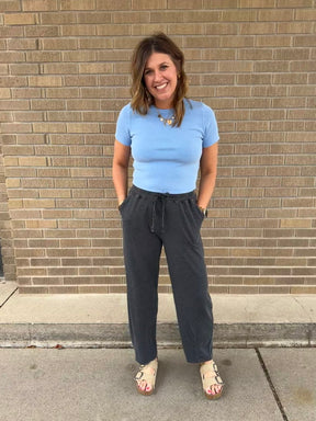 Lil Ribbed Tee - Blue