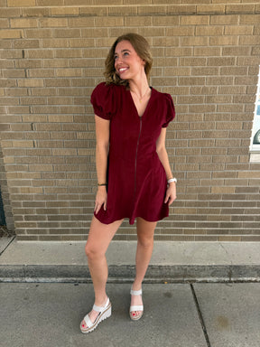Merlot Corduroy Dress