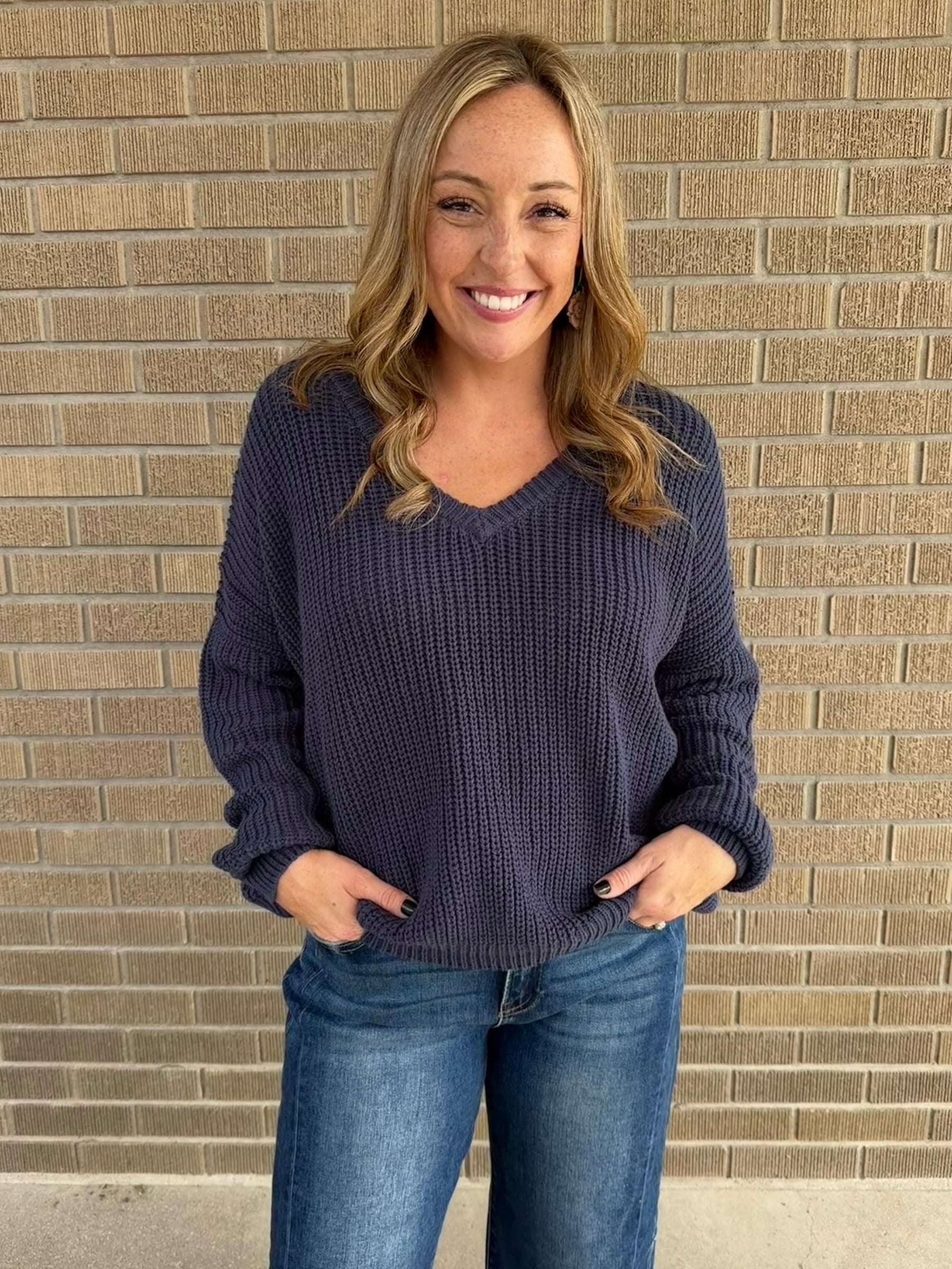 Midnight Blue Knit Sweater