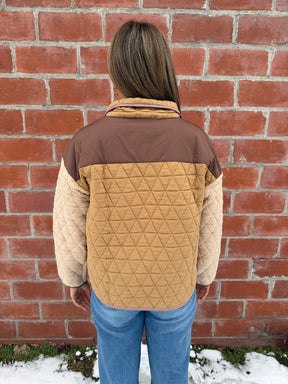 Earth Tones Quilted Sweatshirt