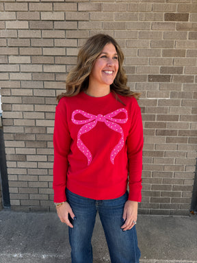Pearls and Bow Sweatshirt
