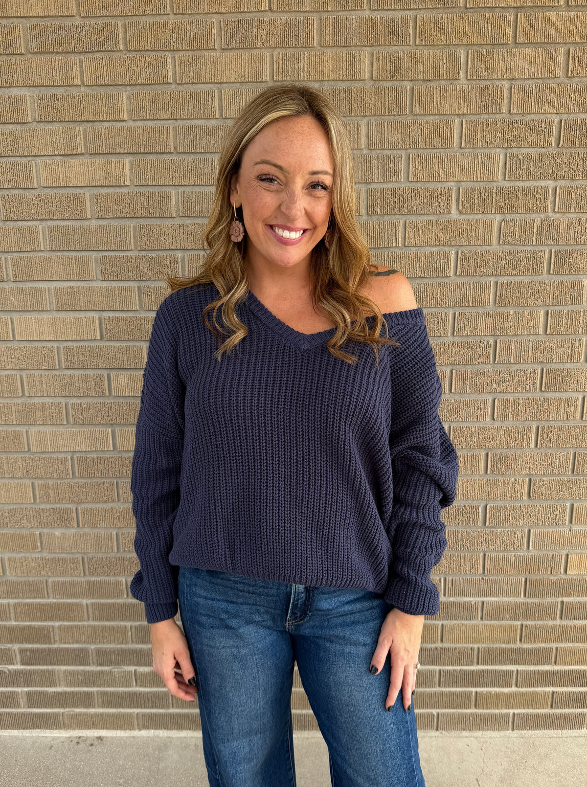 Midnight Blue Knit Sweater