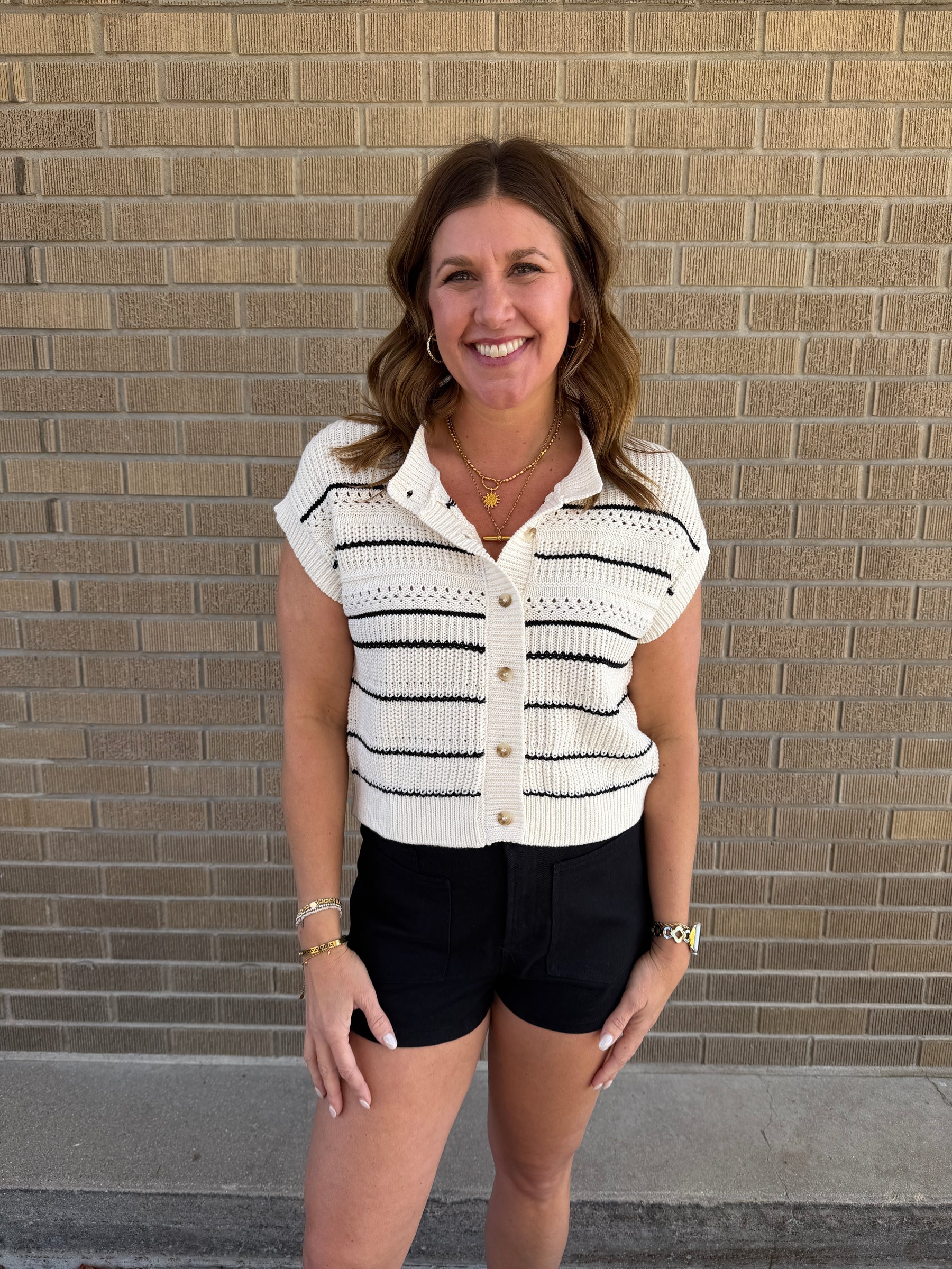 Easy Peasy Cream Sweater Top