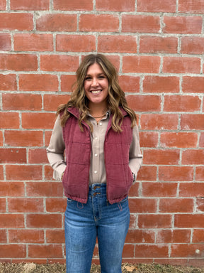 Brina Vest - Crushed Berry