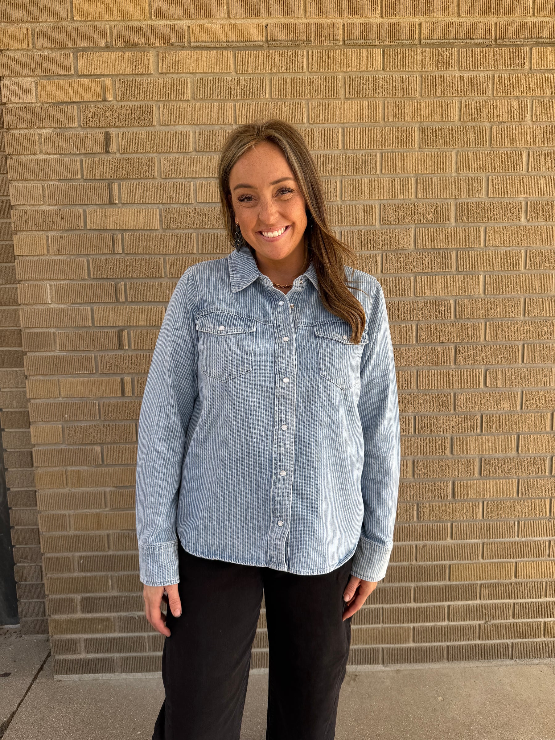 Pippin Jacket - Denim Stripe