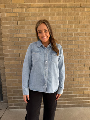 Pippin Jacket - Denim Stripe