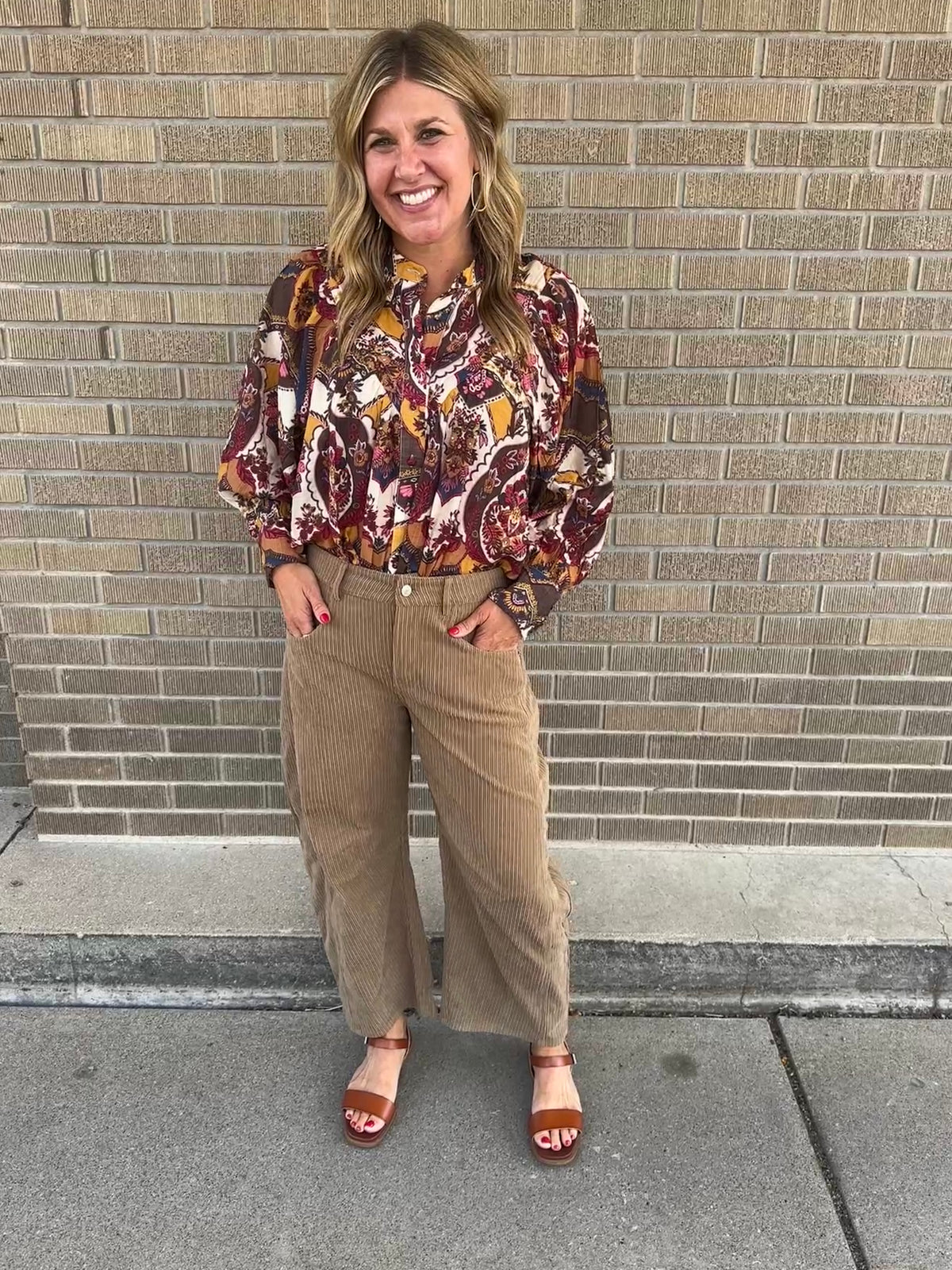 Corduroy Barrel Jeans