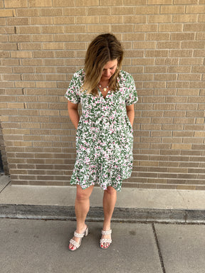 Green Floral Dress