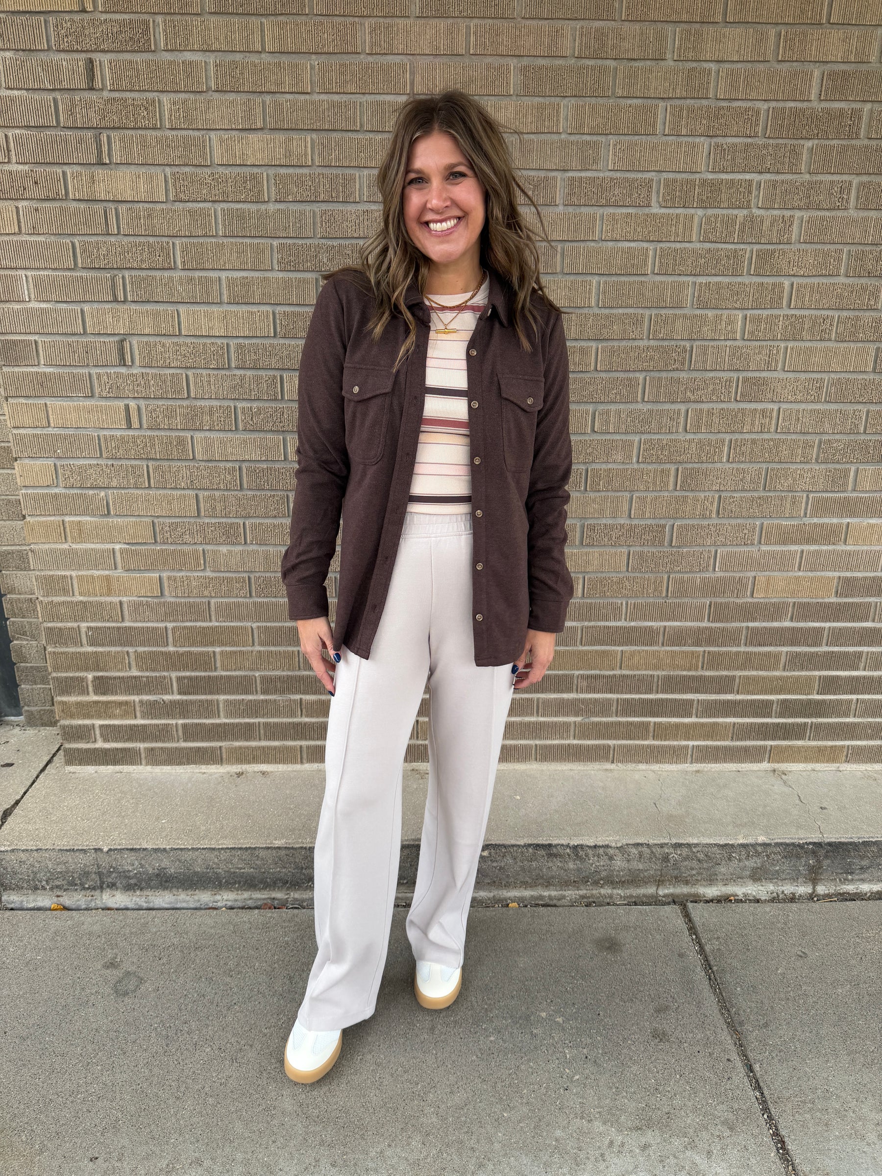 Stacy Top - Autumn Stripe