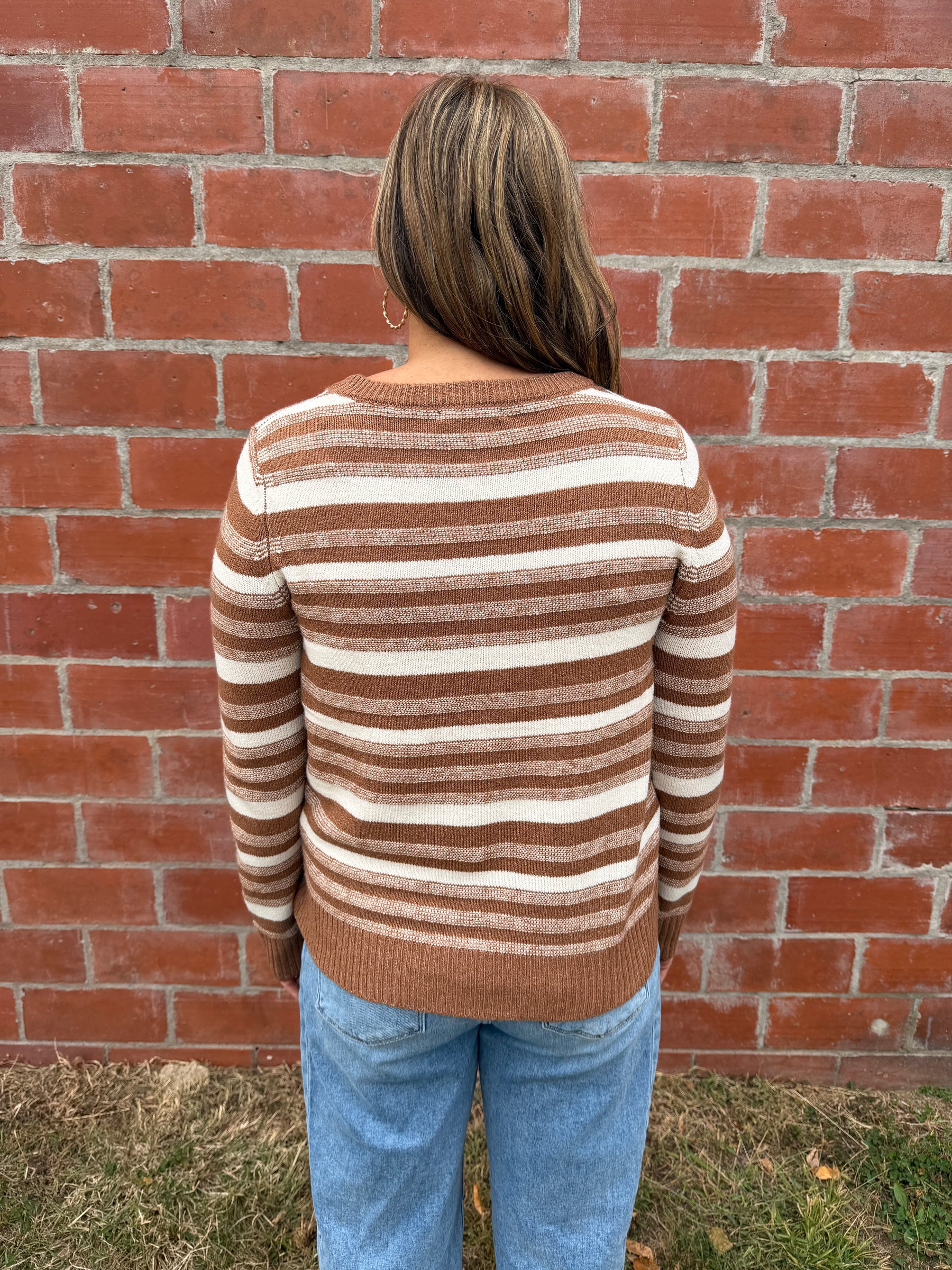 Striped Camel Sweater