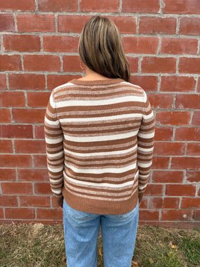 Striped Camel Sweater