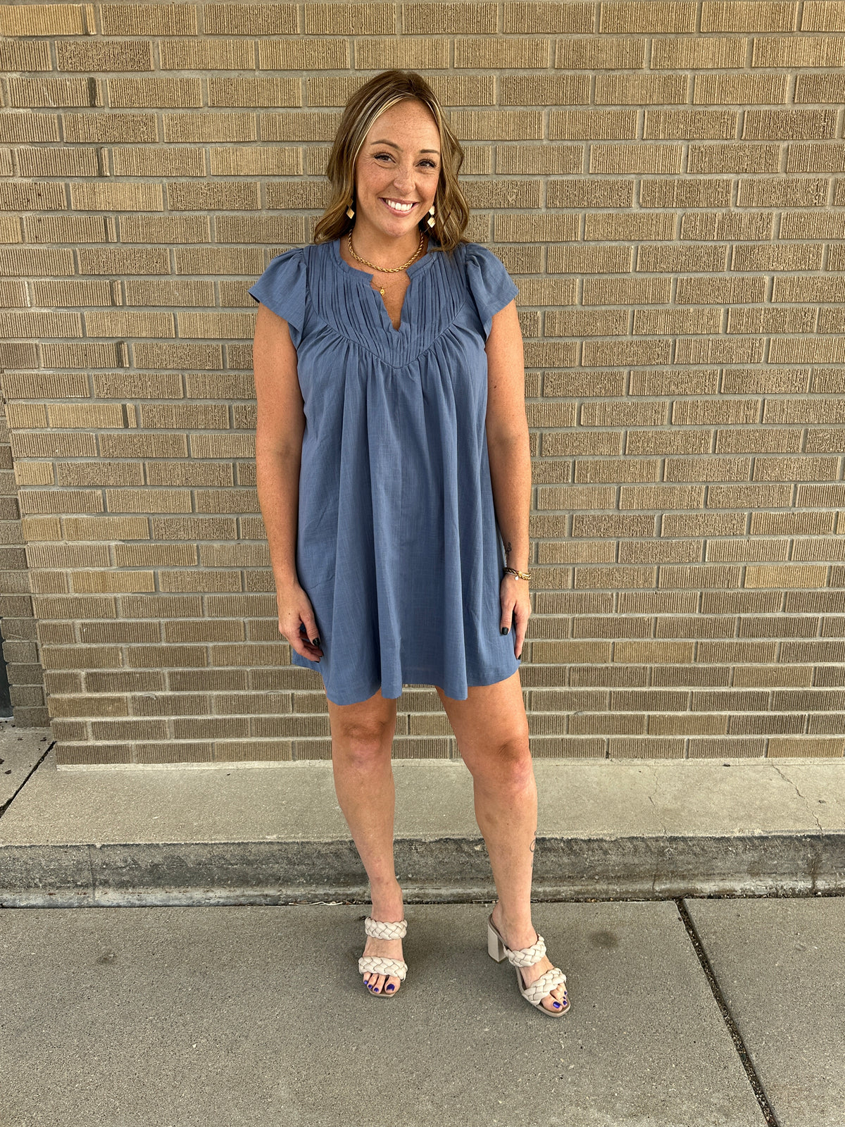 All In The Details Blue Dress