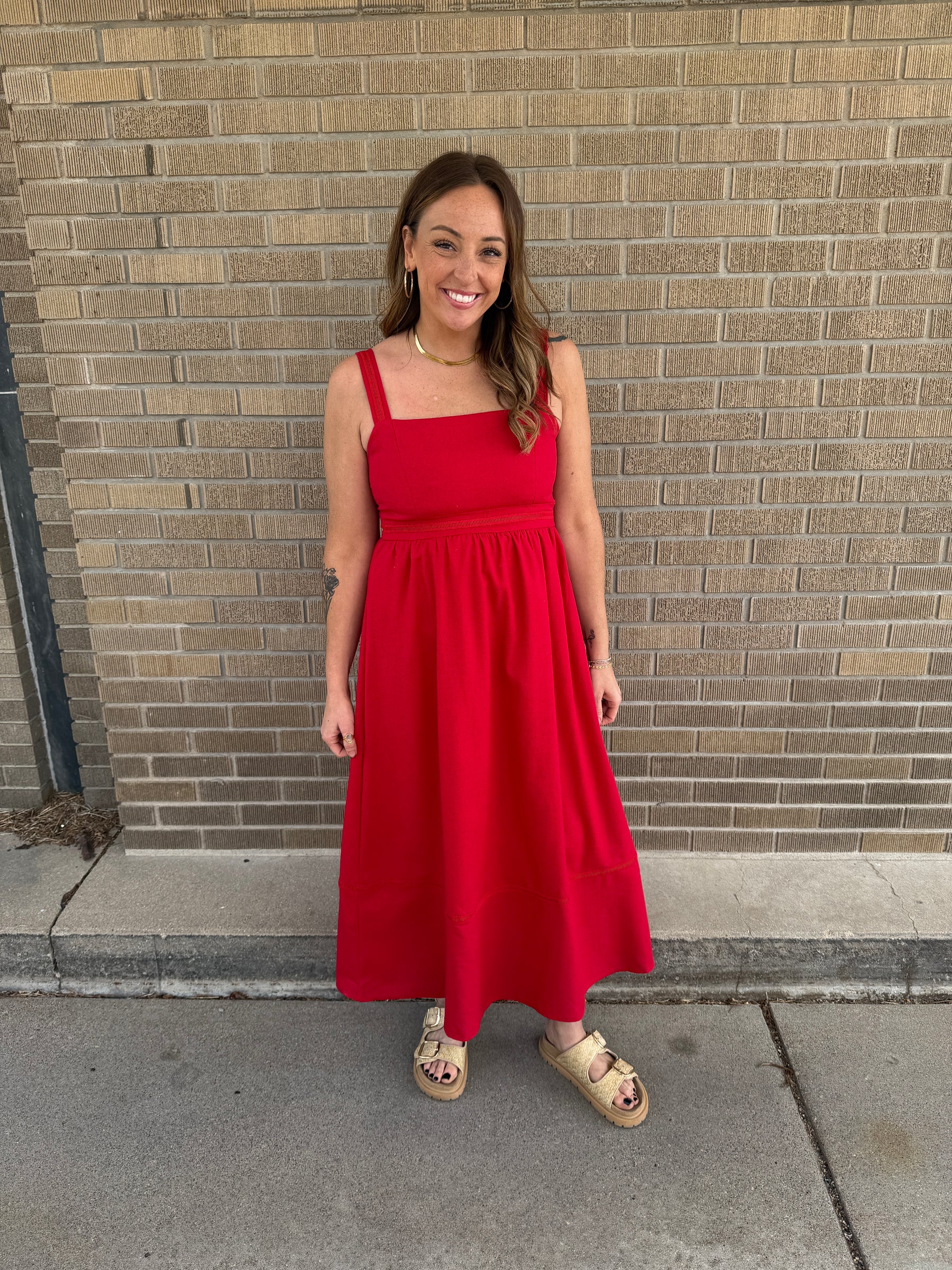 Red Midi Dress