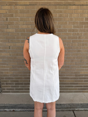 White Denim Dress