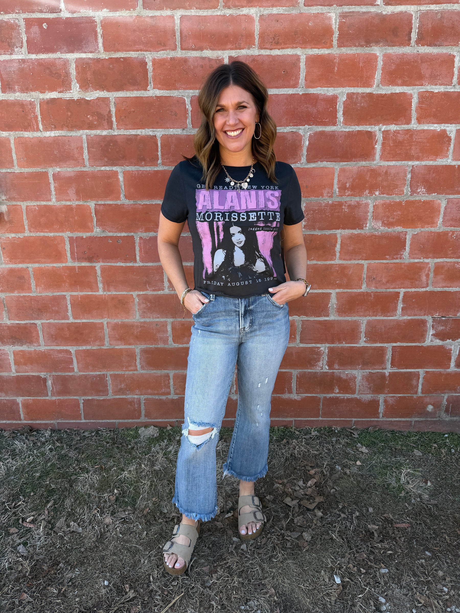 Alanis Morisette Graphic Crop Tee