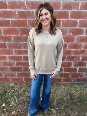 Oversized Martina Top - Taupe