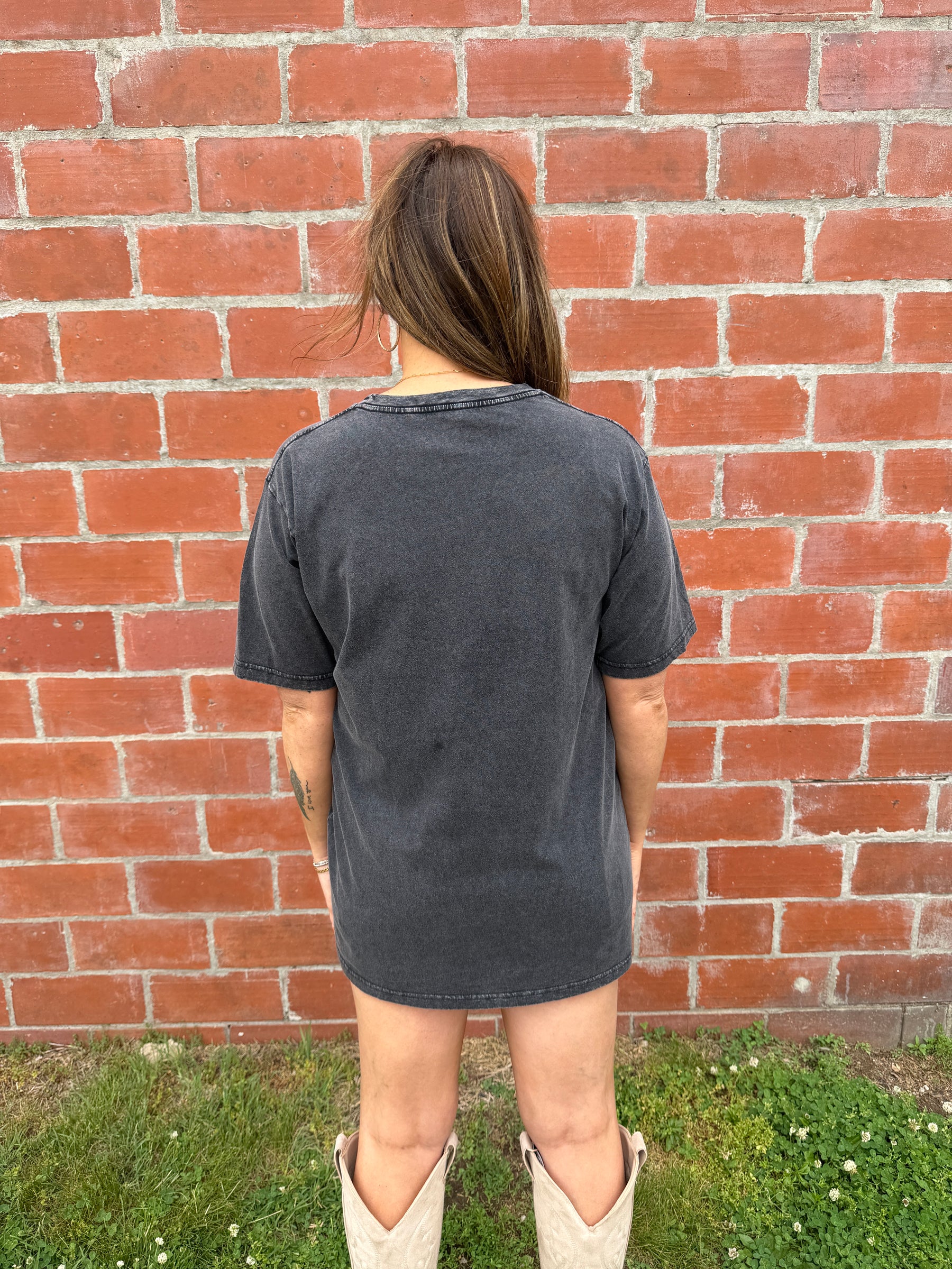 Shook Me All Night Long Oversized Graphic Tee