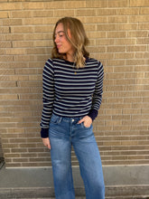 Stacy Long Sleeve - Navy Stripe