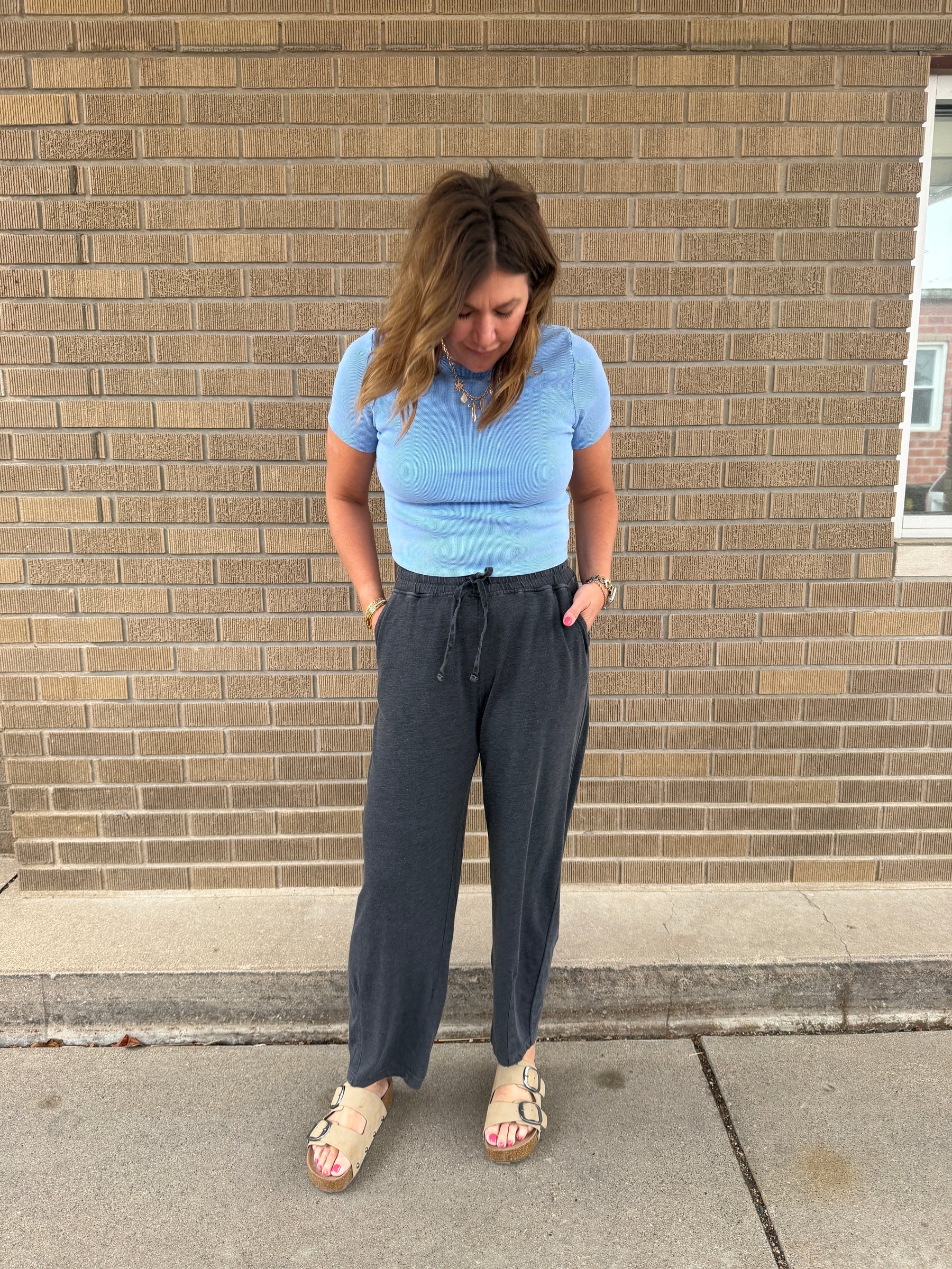 Lil Ribbed Tee - Blue