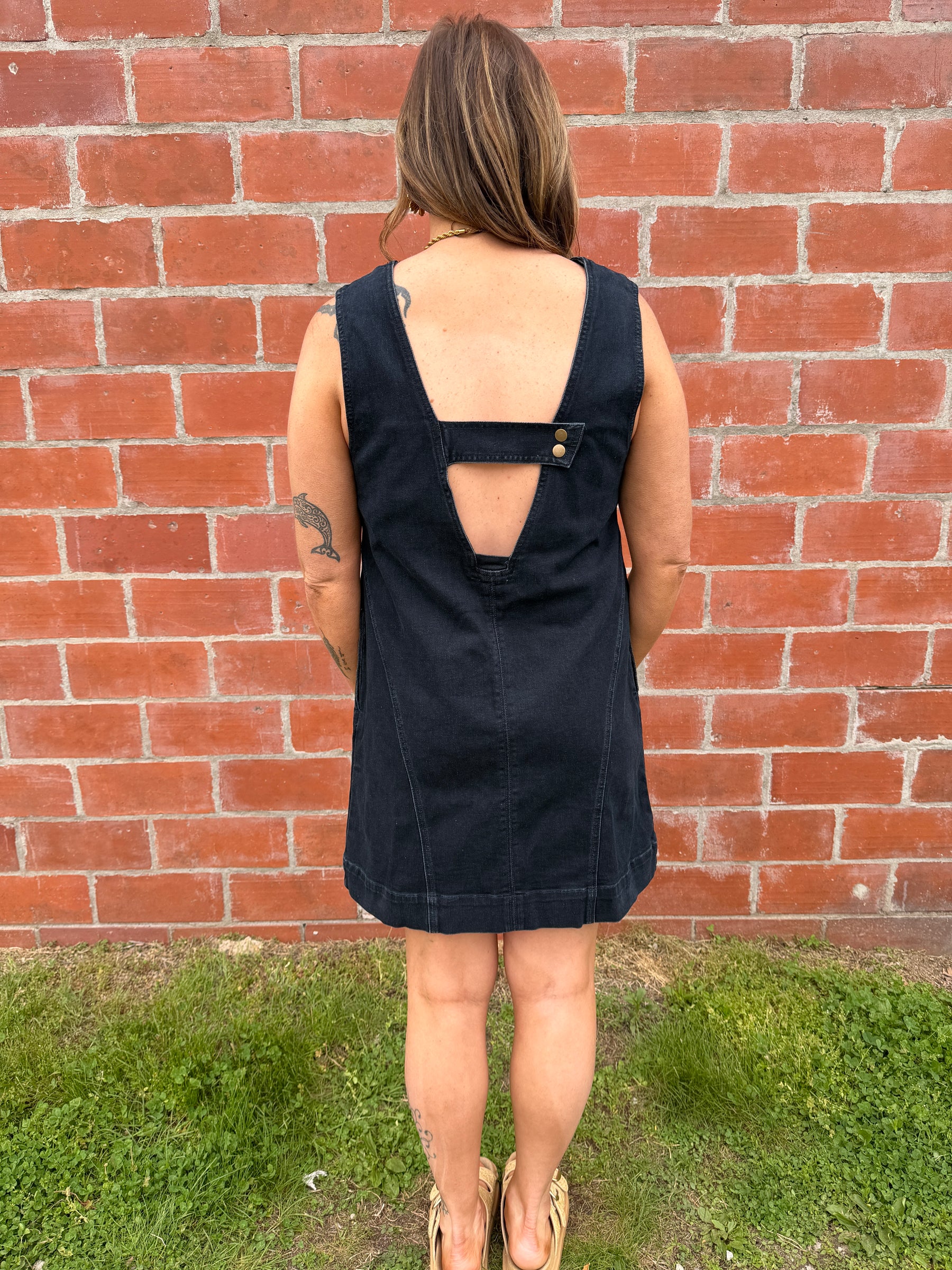 Little Black Denim Dress