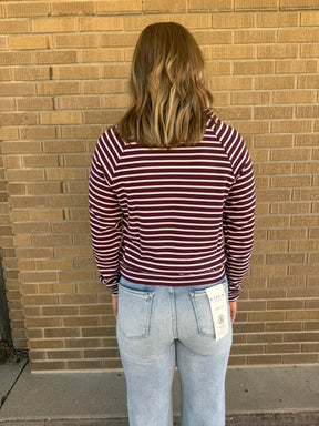 Stripes with Dark Cherry on Top