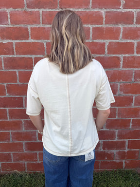 Vintage Cream Henley Tee