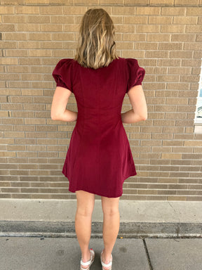 Merlot Corduroy Dress