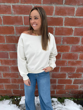 Off The Shoulder Cream Top