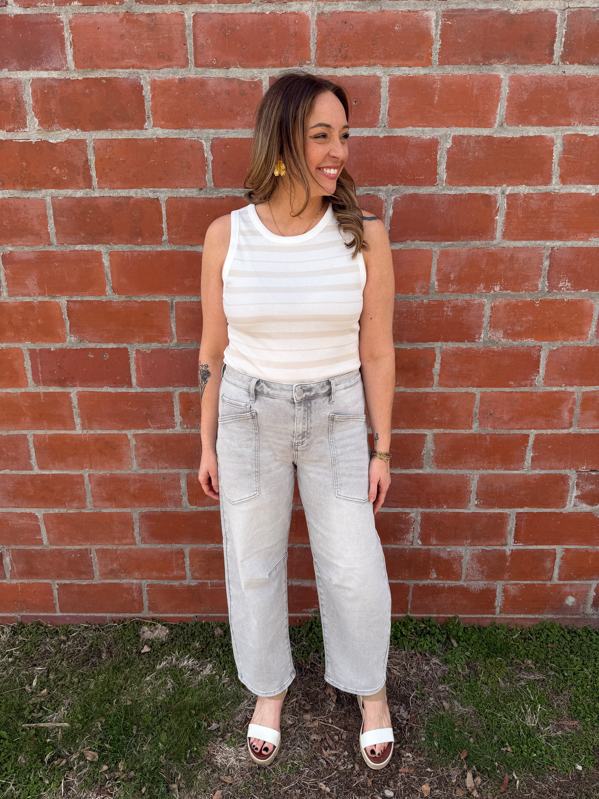 Edlin Tank - Ivory Latte