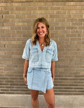 Hooked On You Denim Top