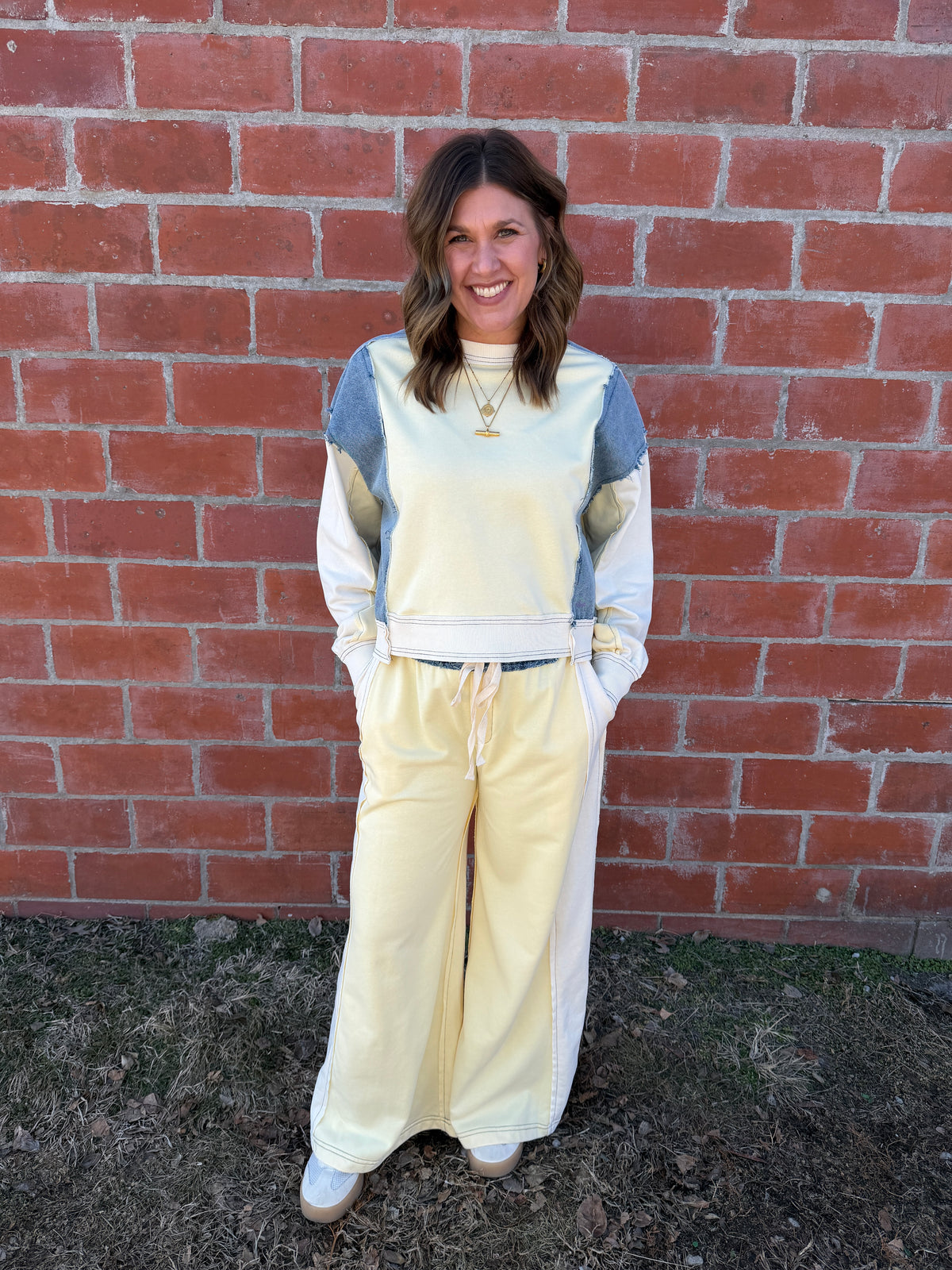 Lemon Cream & Blue Dreams Pants
