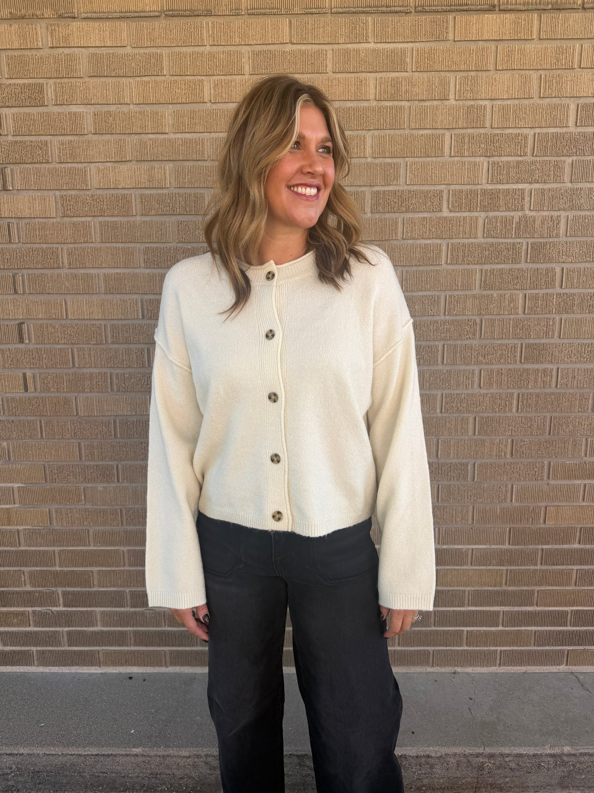 Free Spirit Oversized Cardigan - Cream