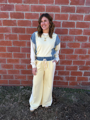 Lemon Cream & Blue Dreams Top